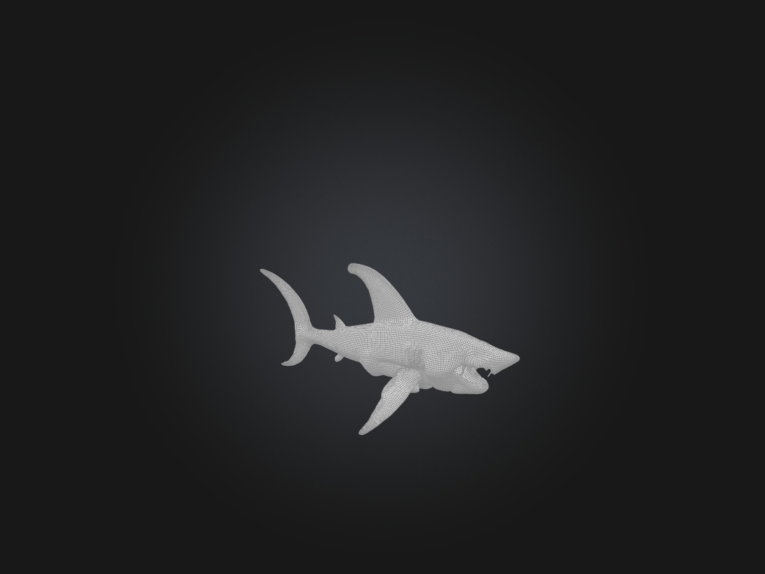 RoboShark Model Low-poly 3D model_1