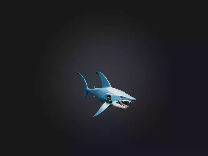 RoboShark Model Low-poly 3D model