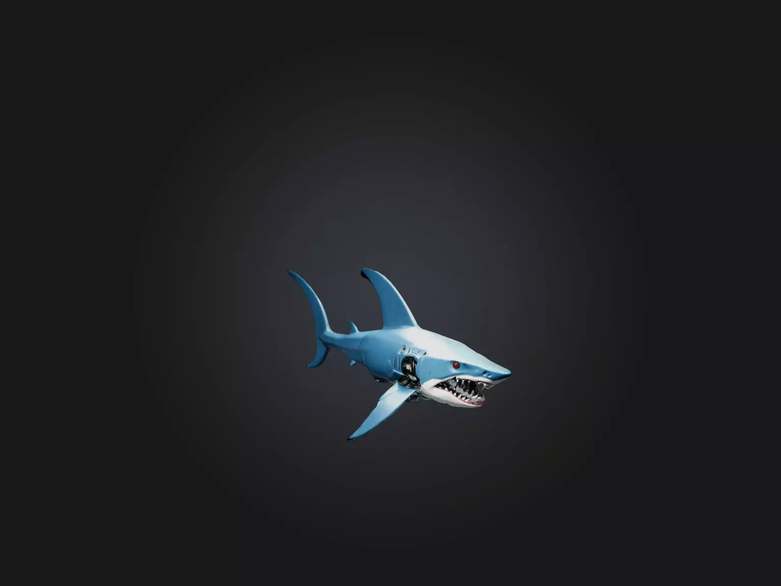 RoboShark Model Low-poly 3D model_0