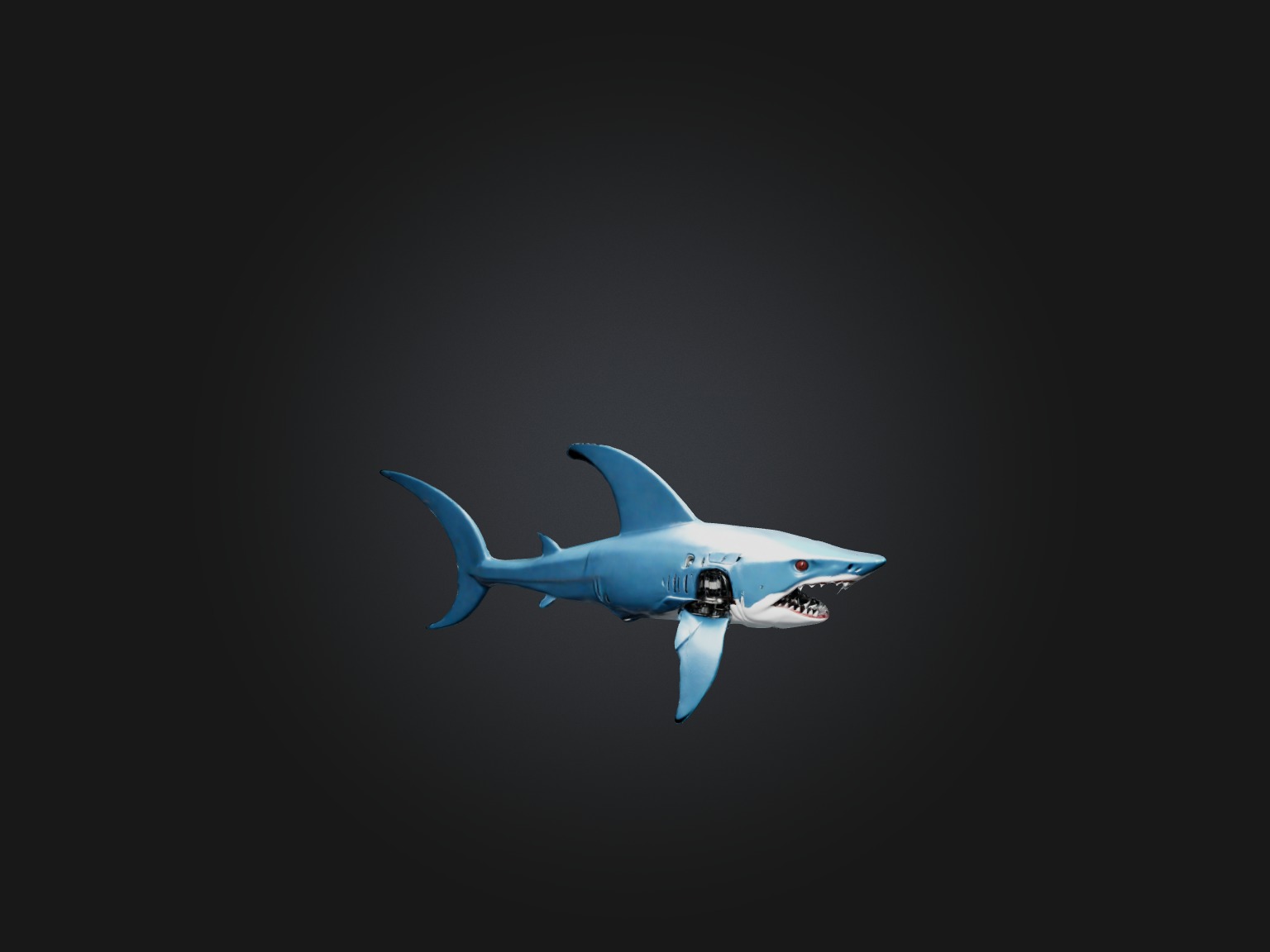 RoboShark Model Low-poly 3D model_3