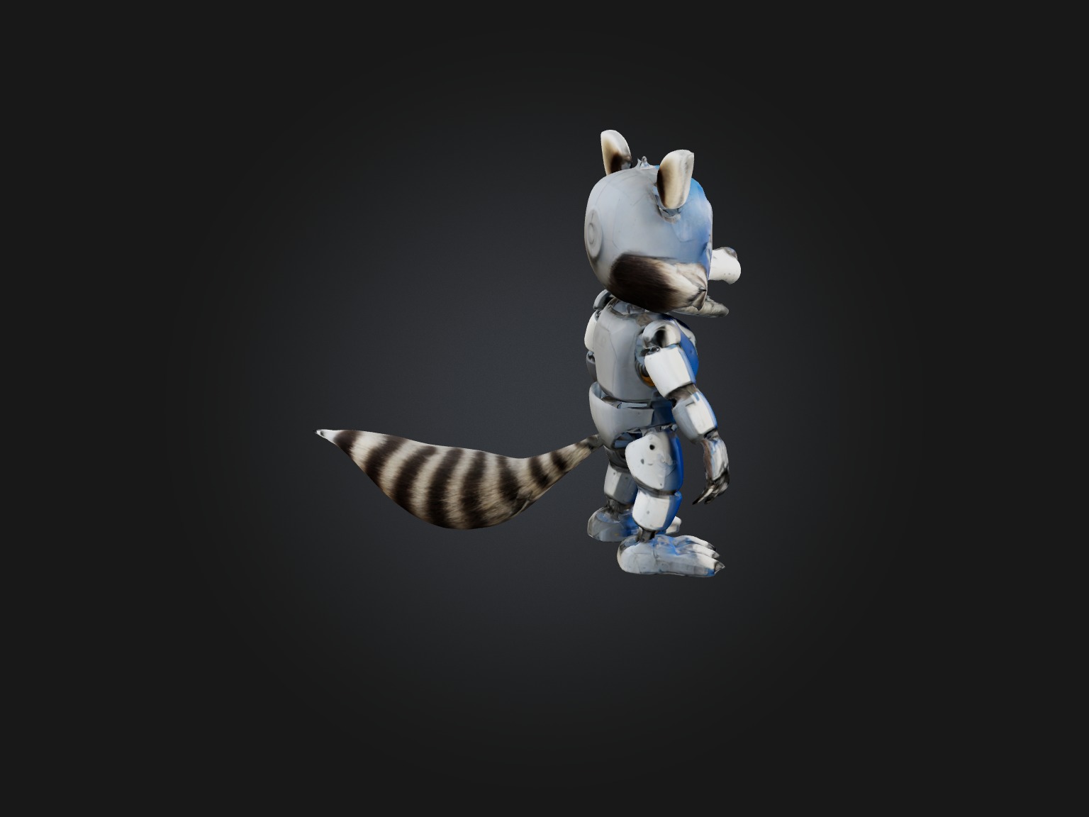 RoboRaccoon Model Low-poly 3D model_9
