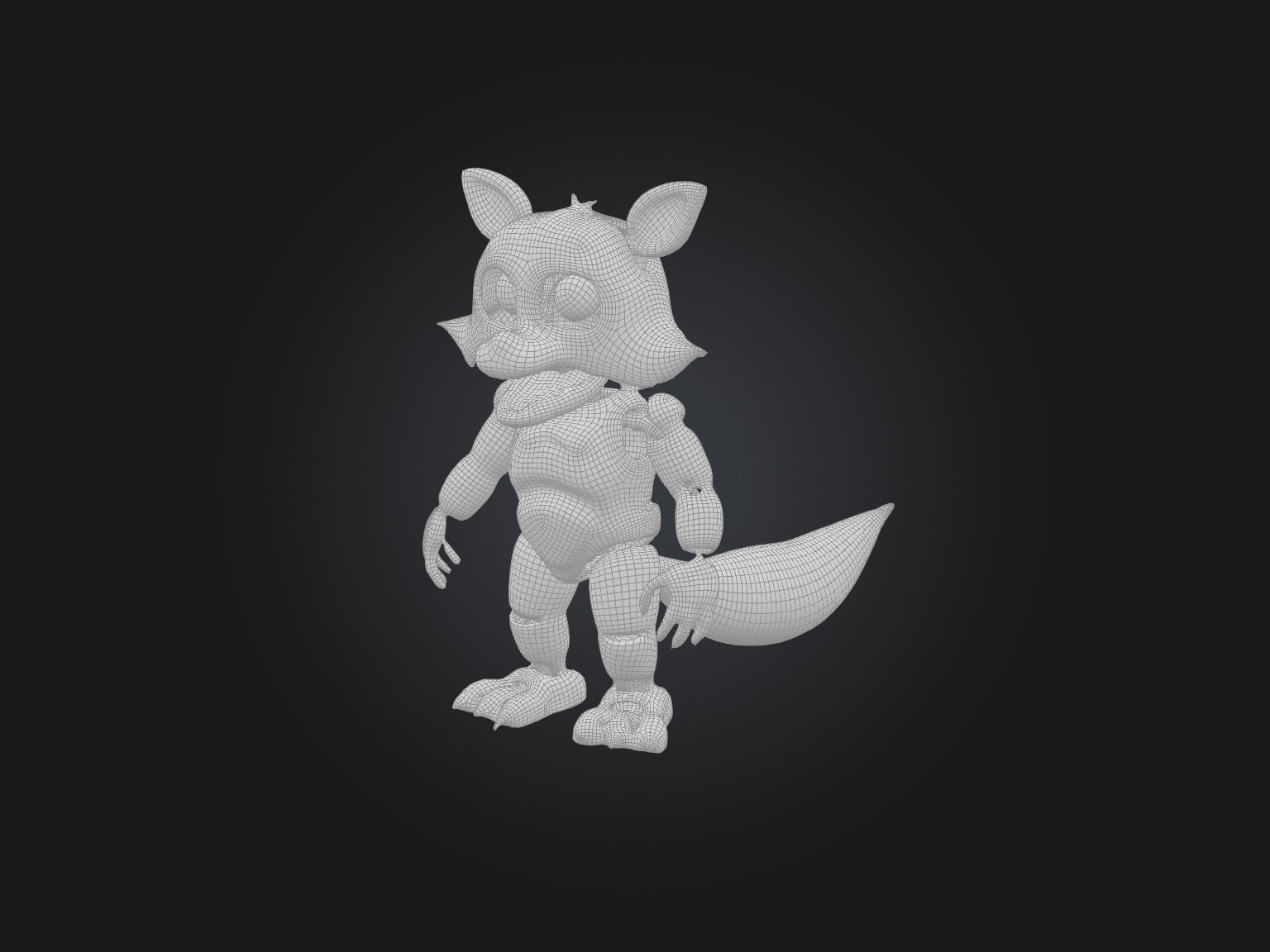 RoboRaccoon Model Low-poly 3D model_1