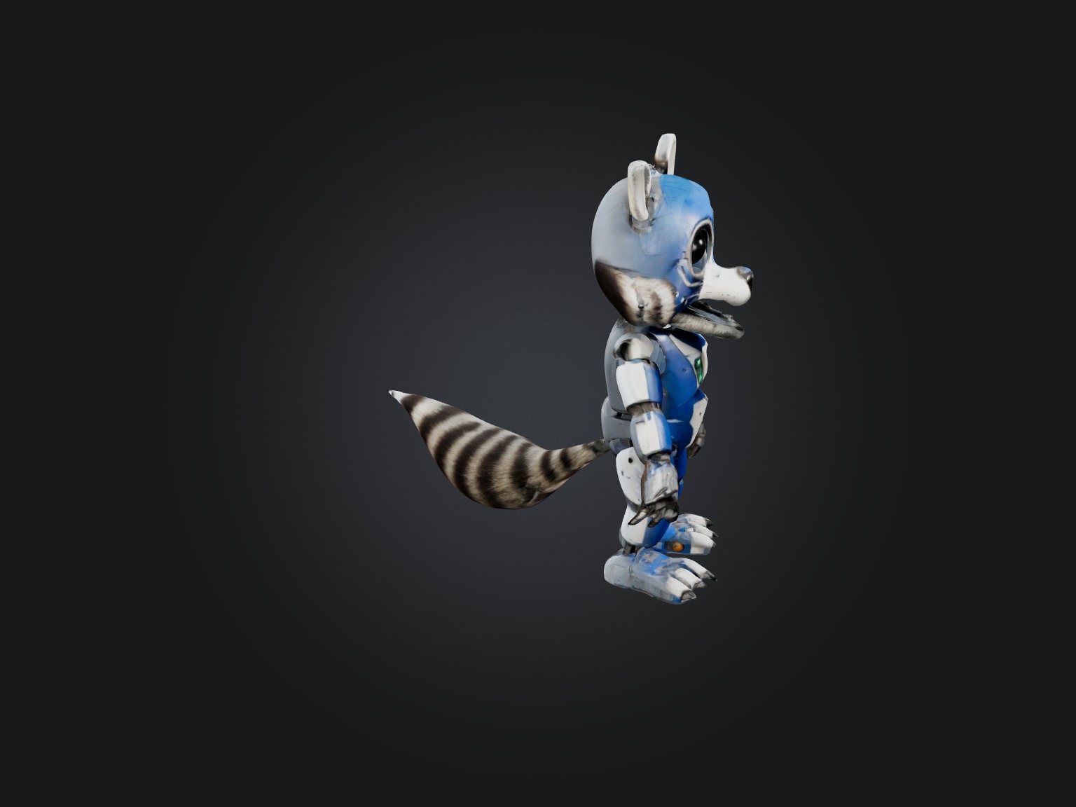 RoboRaccoon Model Low-poly 3D model_6