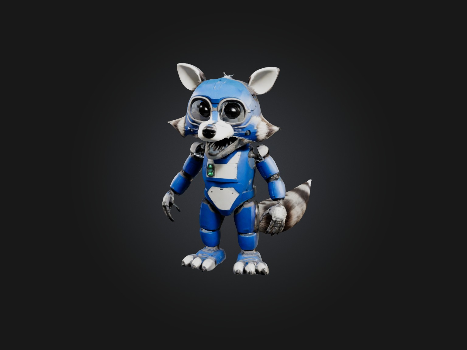RoboRaccoon Model Low-poly 3D model_2