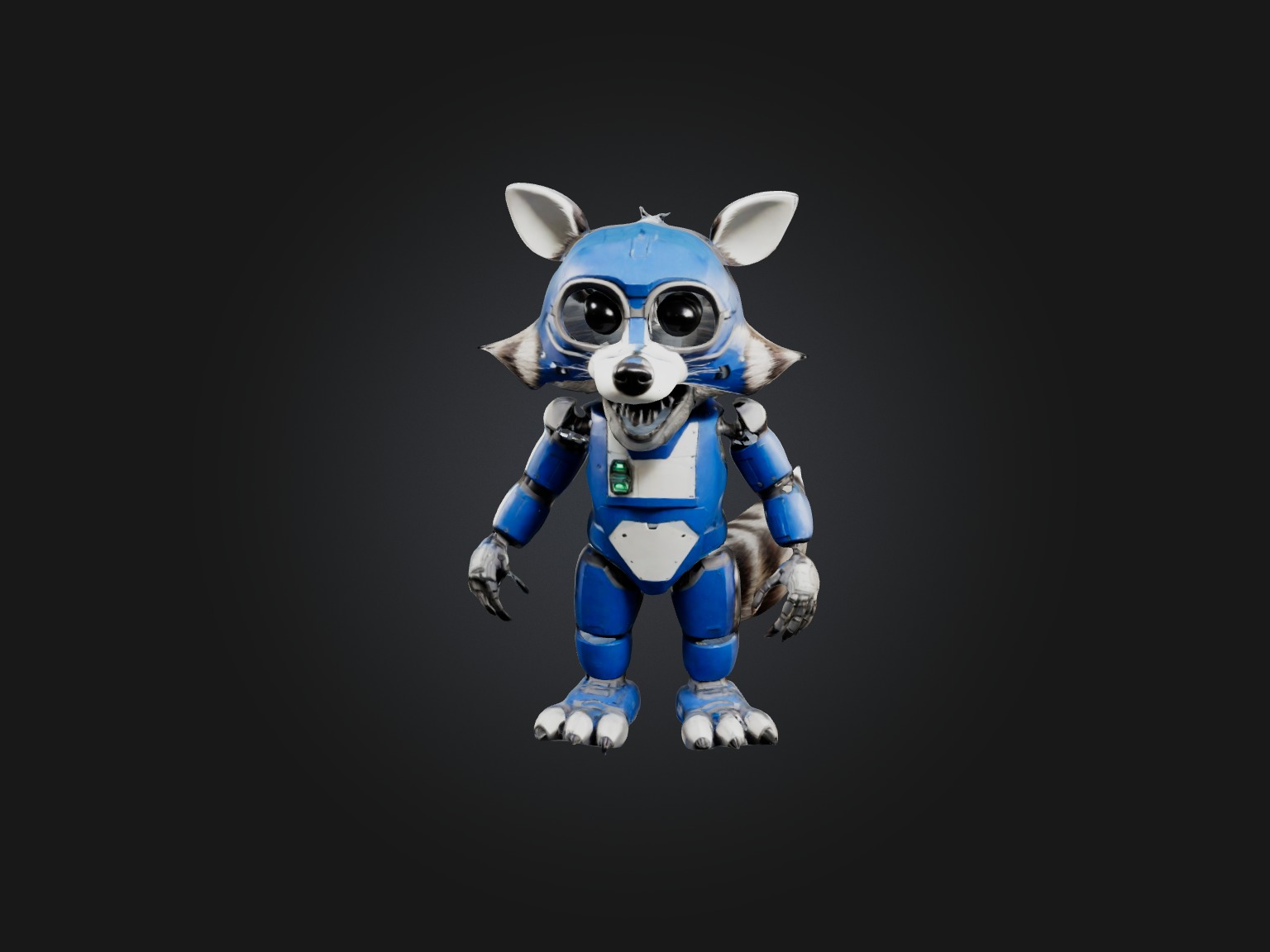 RoboRaccoon Model Low-poly 3D model_3