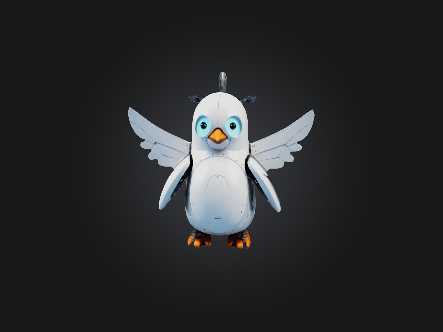 RoboPenguin Model Low-poly 3D model_3