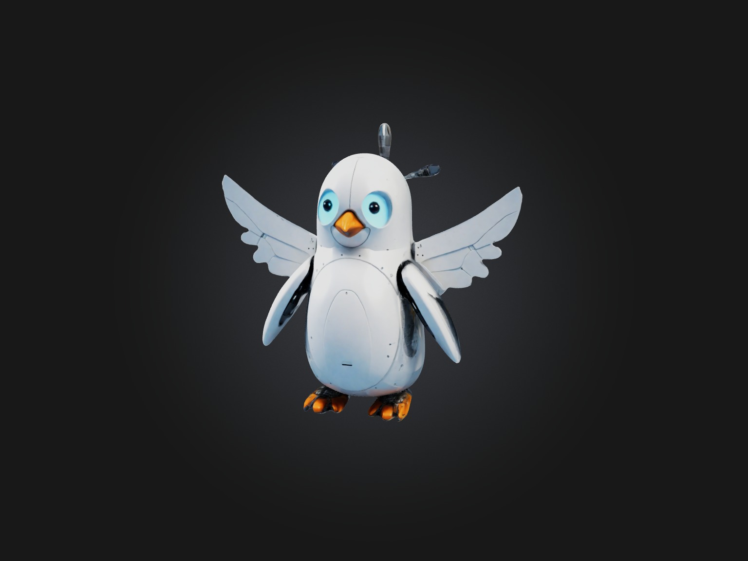RoboPenguin Model Low-poly 3D model_2
