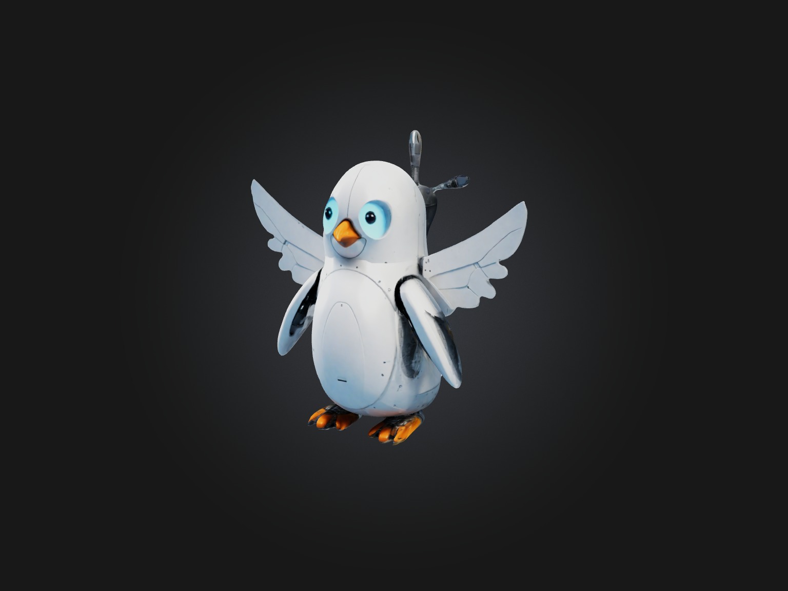 RoboPenguin Model Low-poly 3D model_8