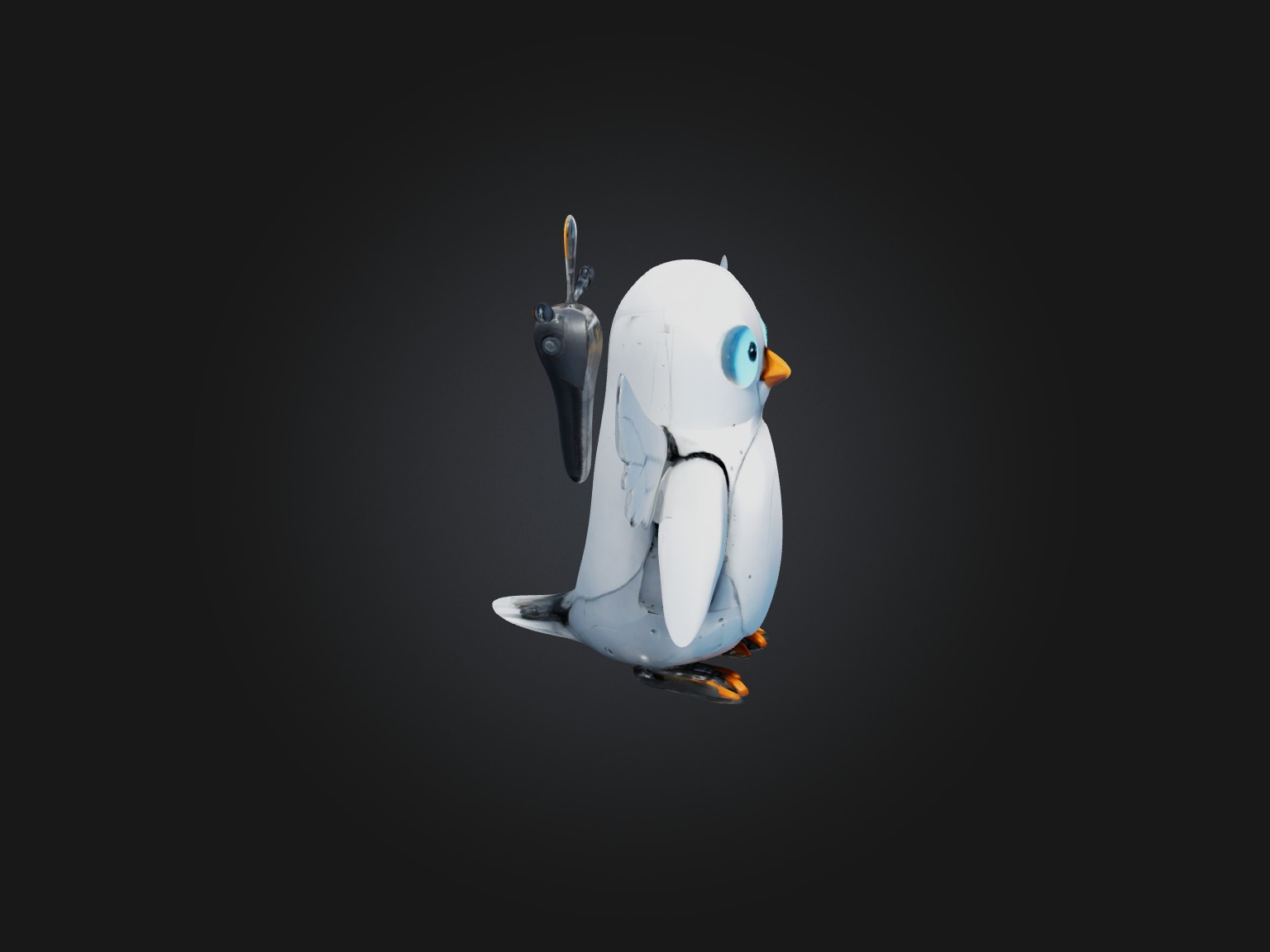 RoboPenguin Model Low-poly 3D model_6