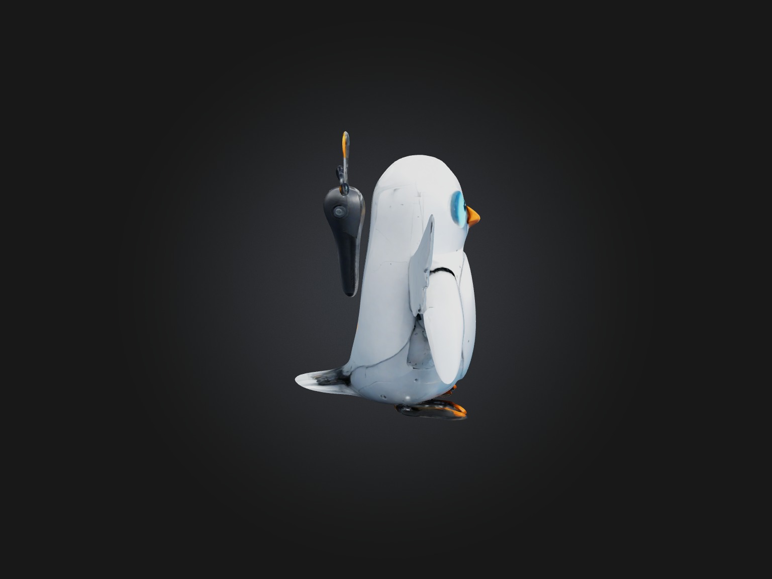 RoboPenguin Model Low-poly 3D model_7
