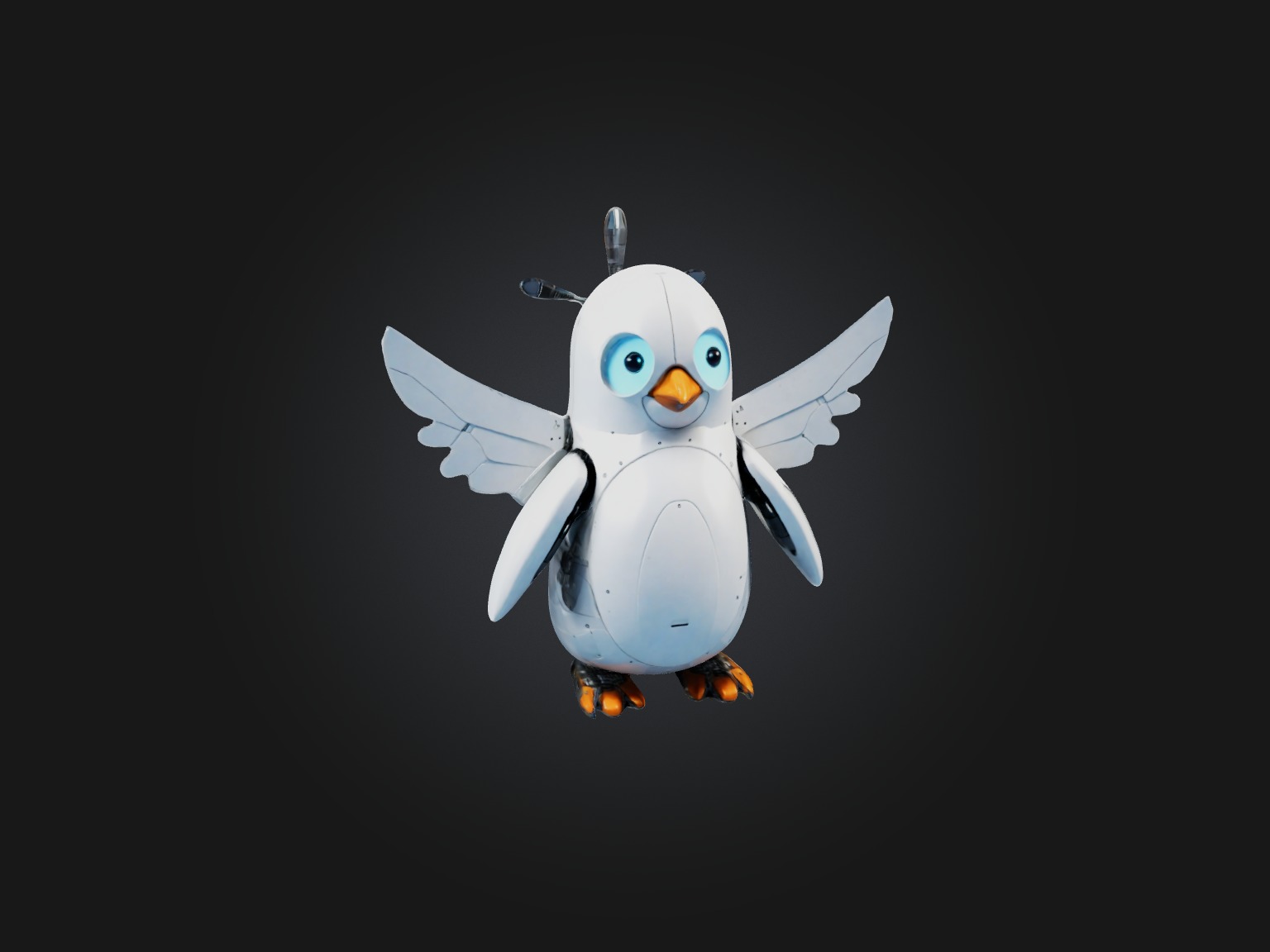 RoboPenguin Model Low-poly 3D model_4