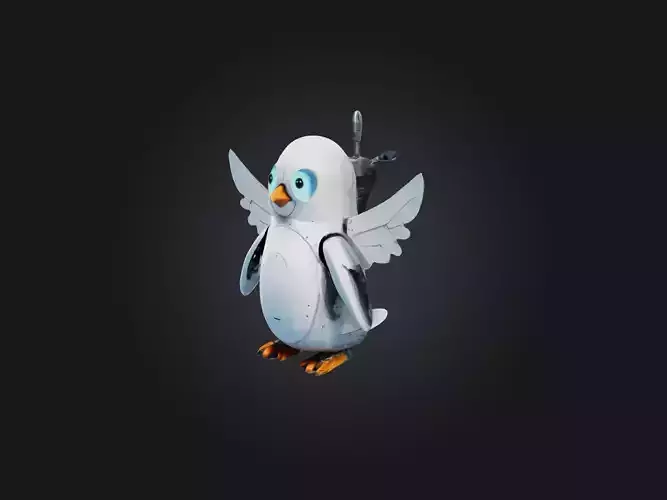 RoboPenguin Model Low-poly 3D model