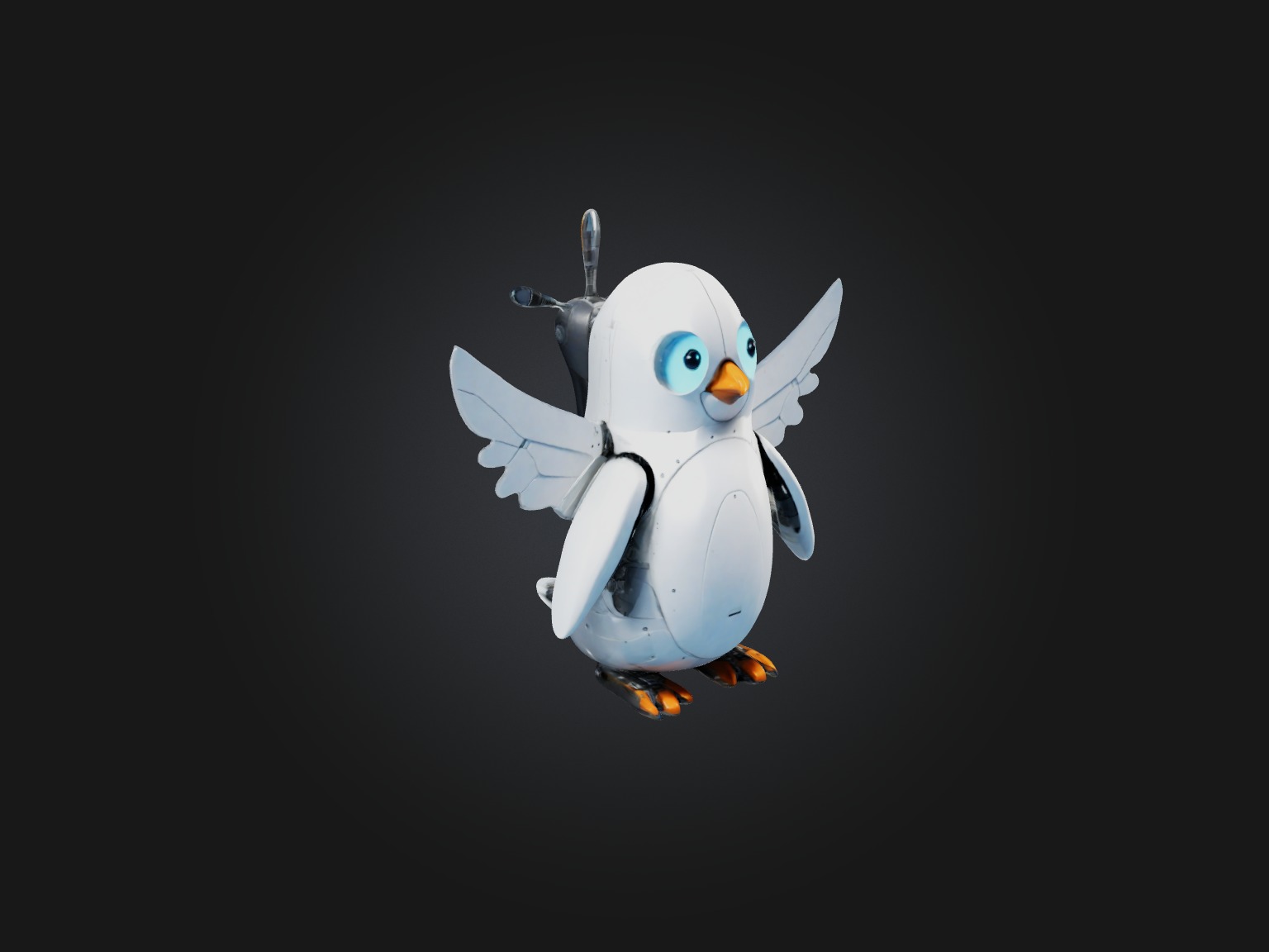 RoboPenguin Model Low-poly 3D model_5