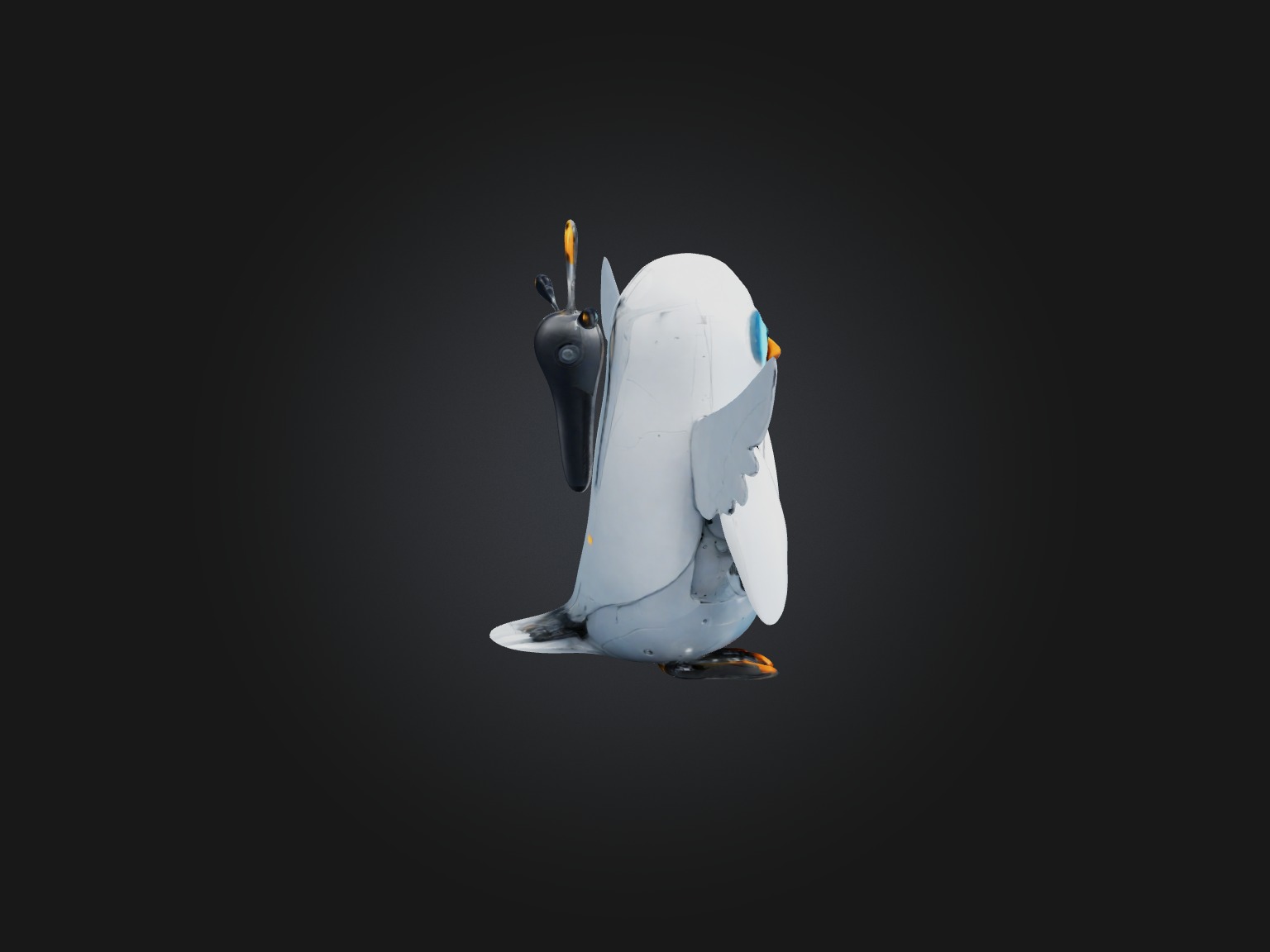 RoboPenguin Model Low-poly 3D model_9