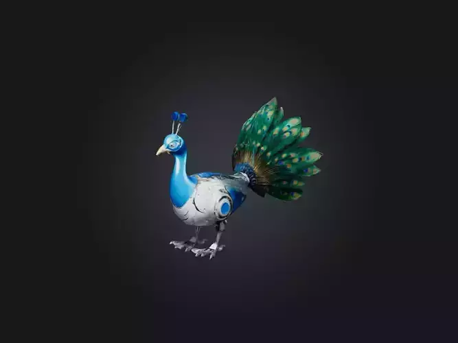 RoboPeacock Model Low-poly 3D model