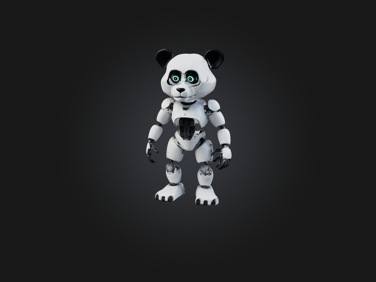 RoboPanda Model Low-poly 3D model_2