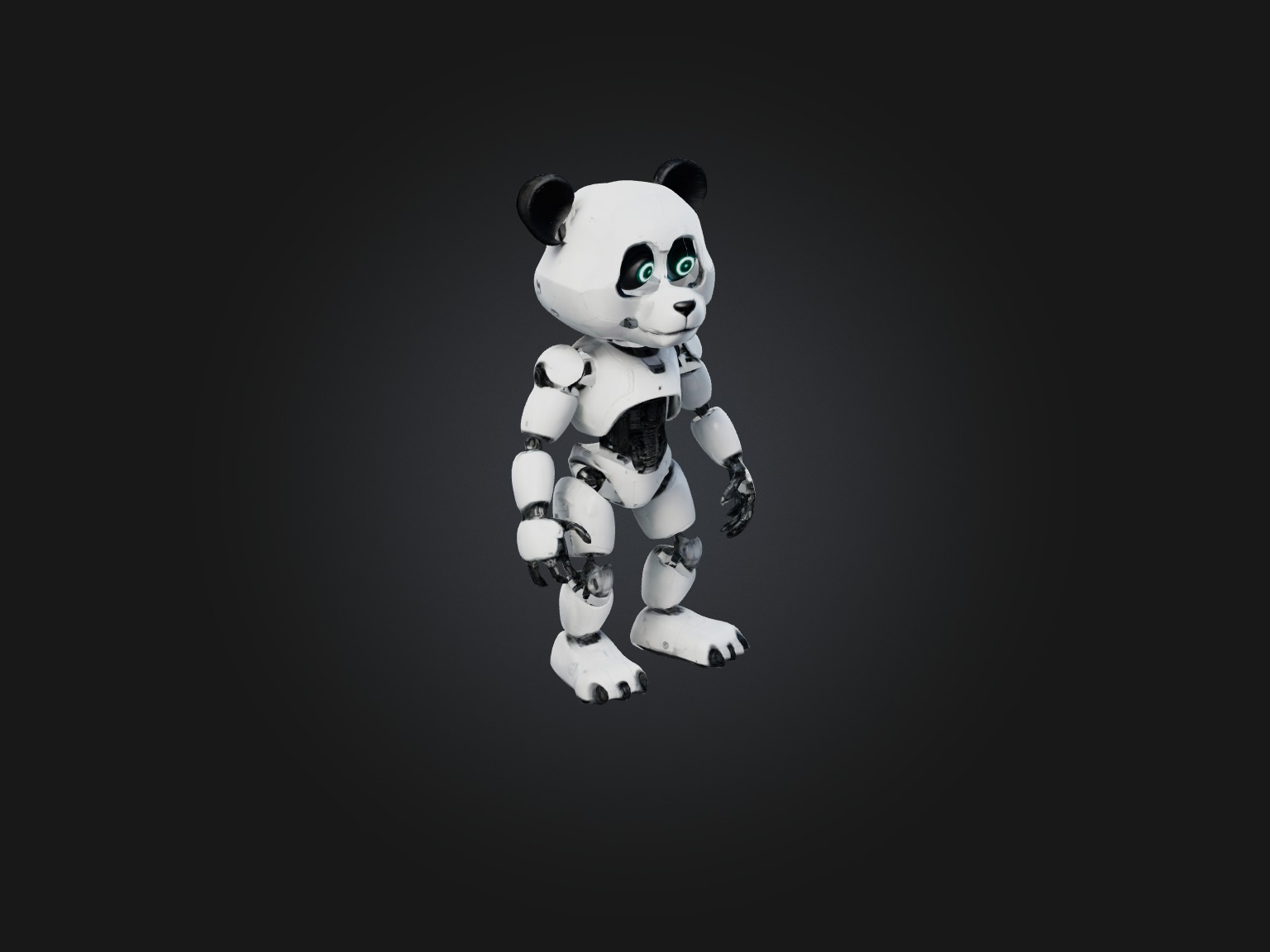 RoboPanda Model Low-poly 3D model_5
