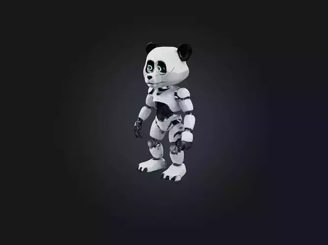 RoboPanda Model Low-poly 3D model