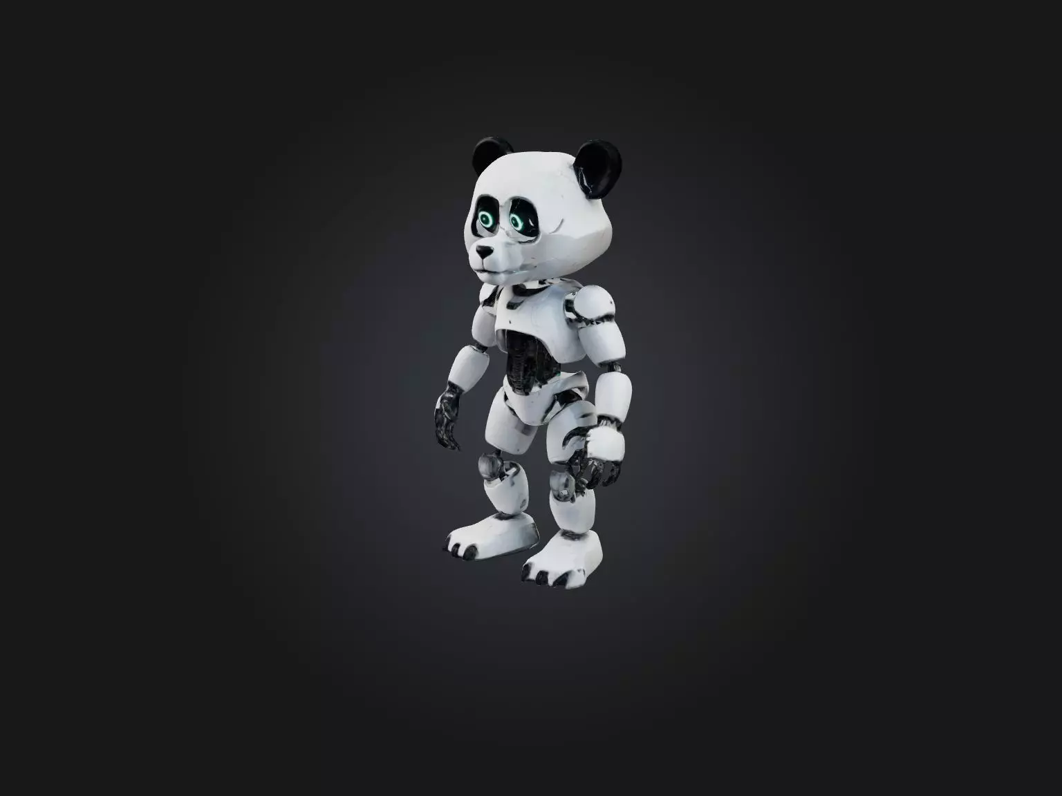 RoboPanda Model Low-poly 3D model_0