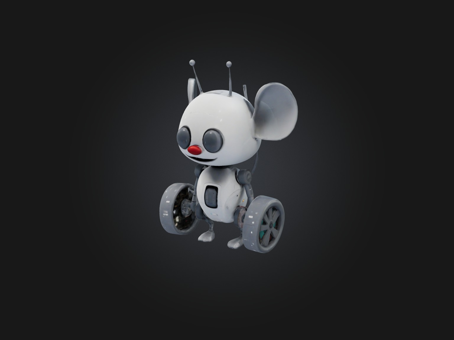 RoboMouse Model Low-poly 3D model_8