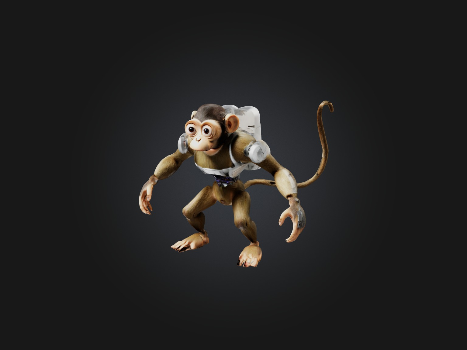RoboMonkey Model Low-poly 3D model_7