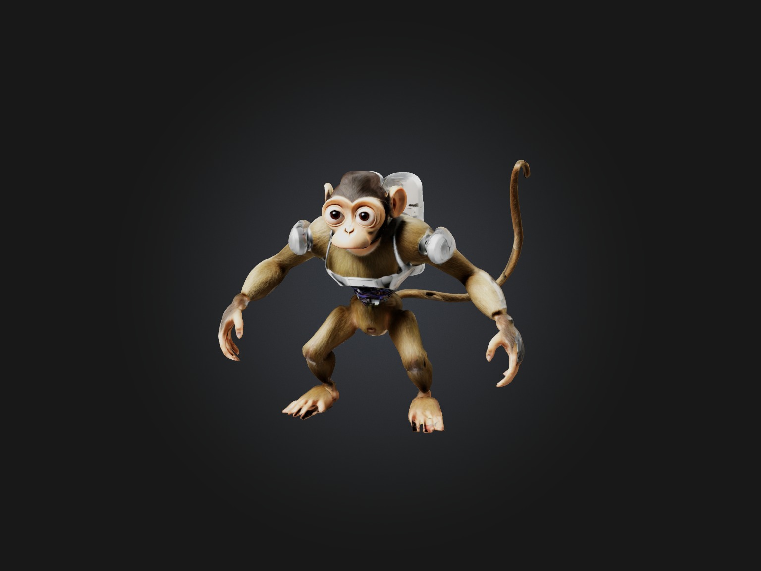 RoboMonkey Model Low-poly 3D model_2