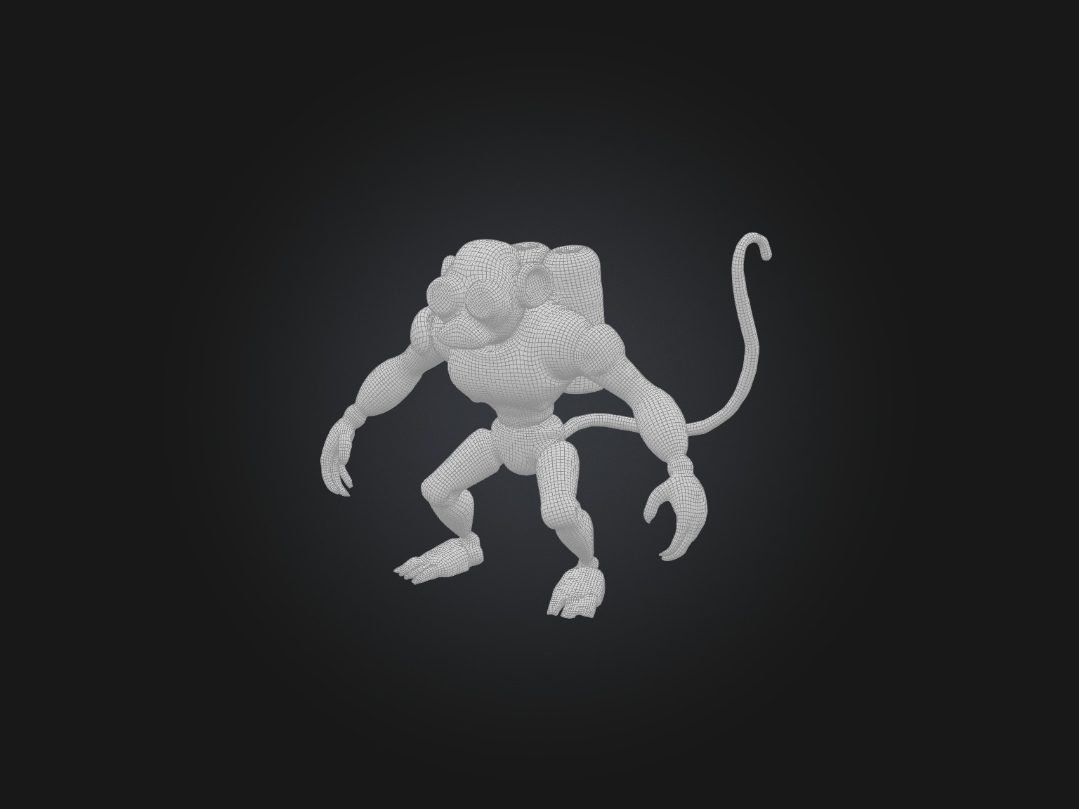 RoboMonkey Model Low-poly 3D model_1