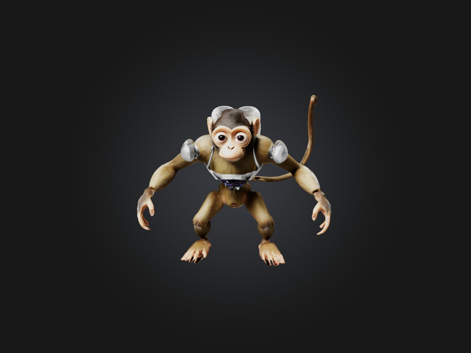 RoboMonkey Model Low-poly 3D model_3