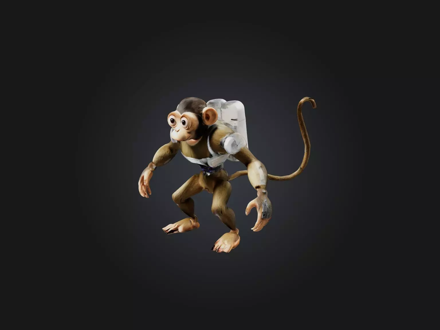 RoboMonkey Model Low-poly 3D model_0