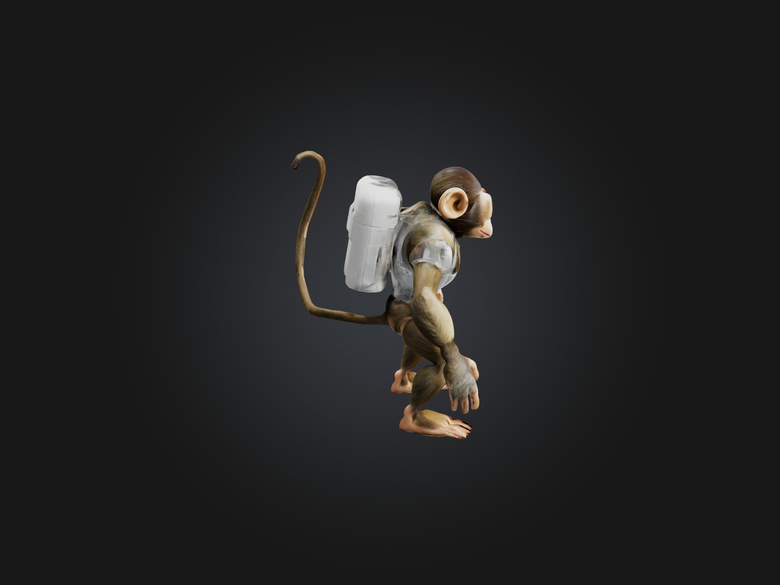 RoboMonkey Model Low-poly 3D model_6