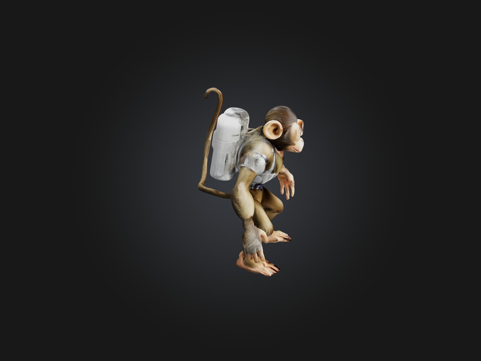 RoboMonkey Model Low-poly 3D model_5