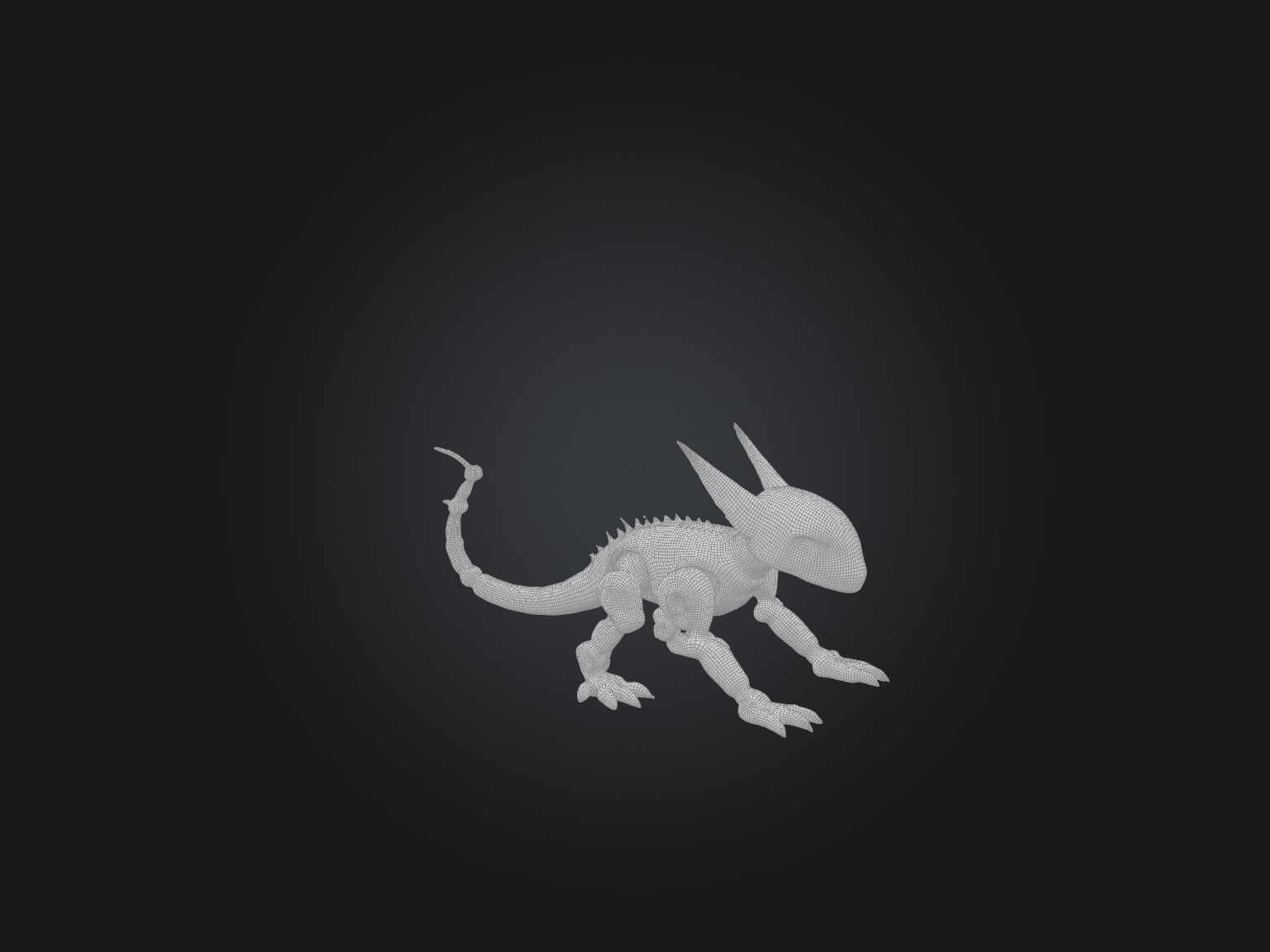 RoboLizard Model Low-poly 3D model_1