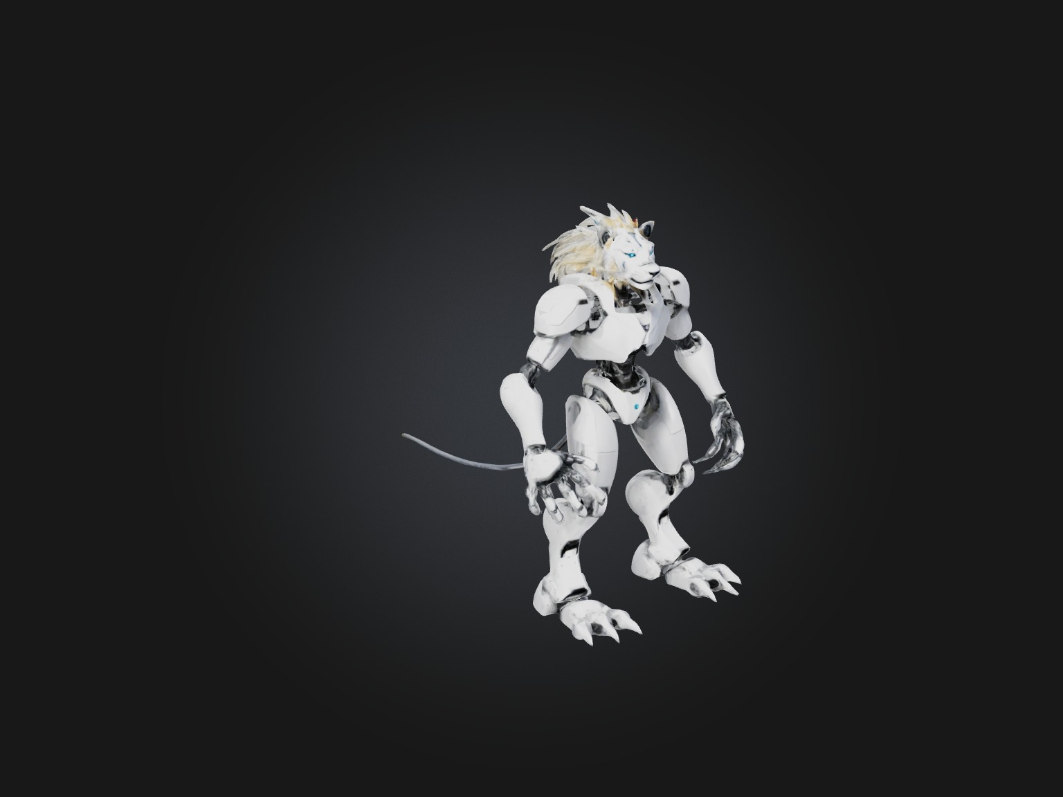 RoboLion Model Low-poly 3D model_5