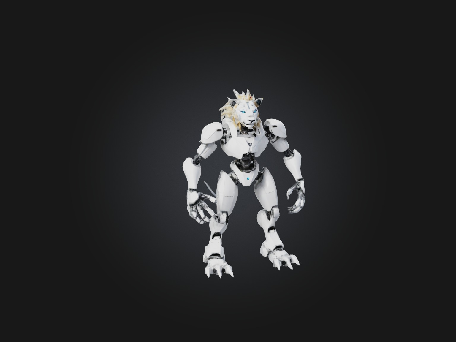RoboLion Model Low-poly 3D model_4