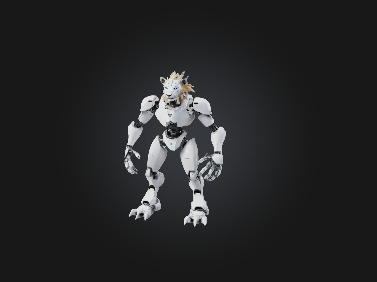 RoboLion Model Low-poly 3D model_2