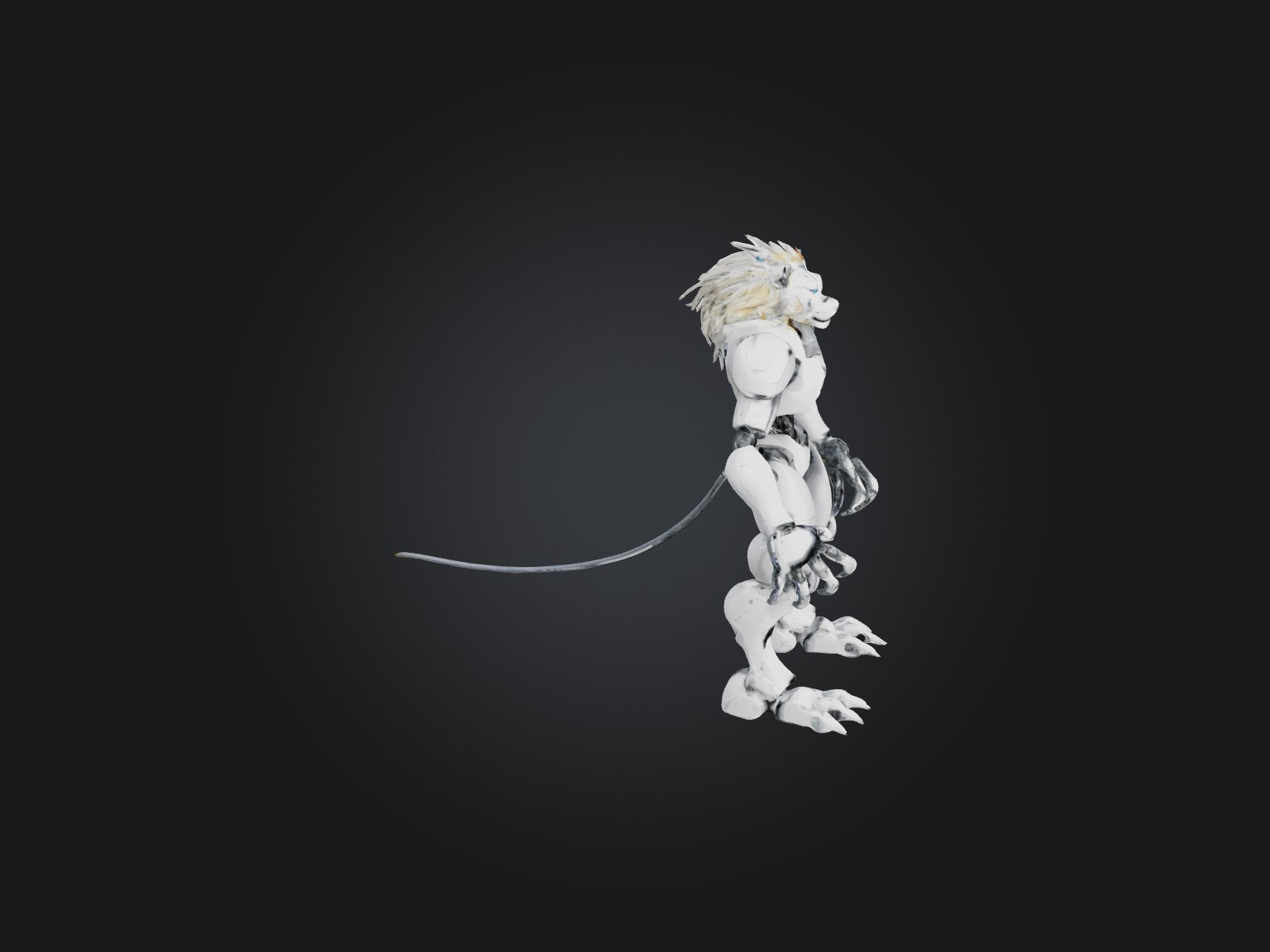 RoboLion Model Low-poly 3D model_6