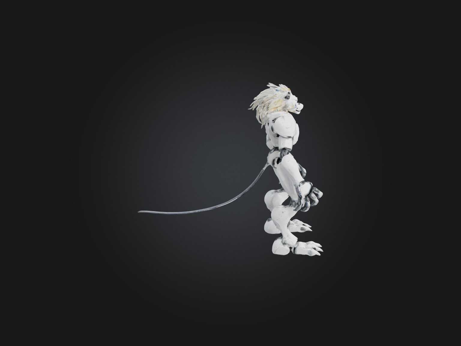 RoboLion Model Low-poly 3D model_7