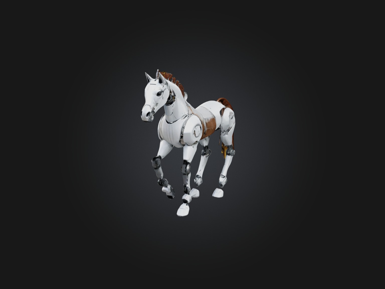 RoboHorse Model Low-poly 3D model_8