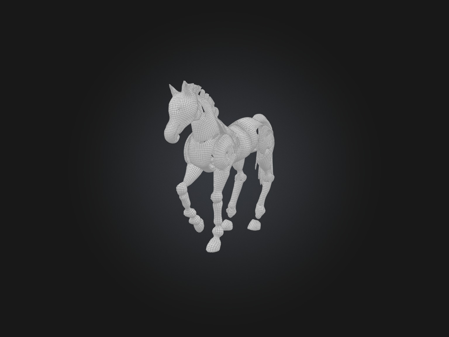 RoboHorse Model Low-poly 3D model_1