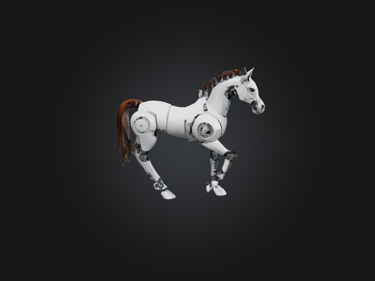 RoboHorse Model Low-poly 3D model_6