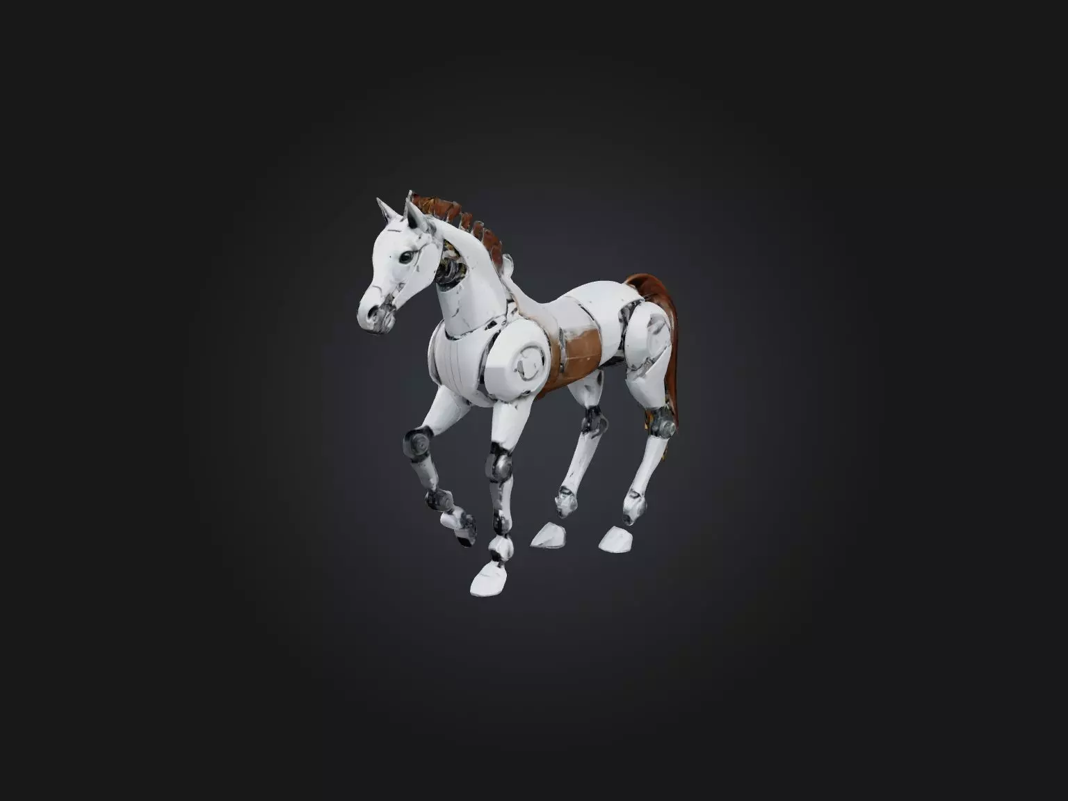 RoboHorse Model Low-poly 3D model_0