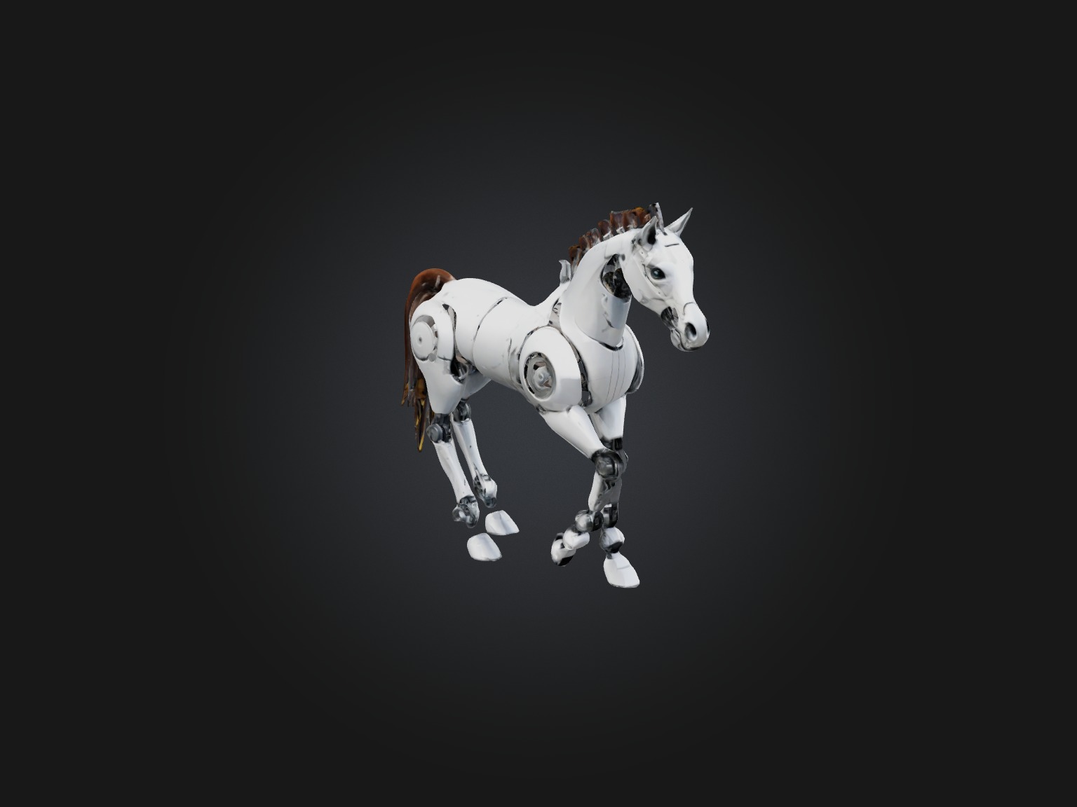 RoboHorse Model Low-poly 3D model_5