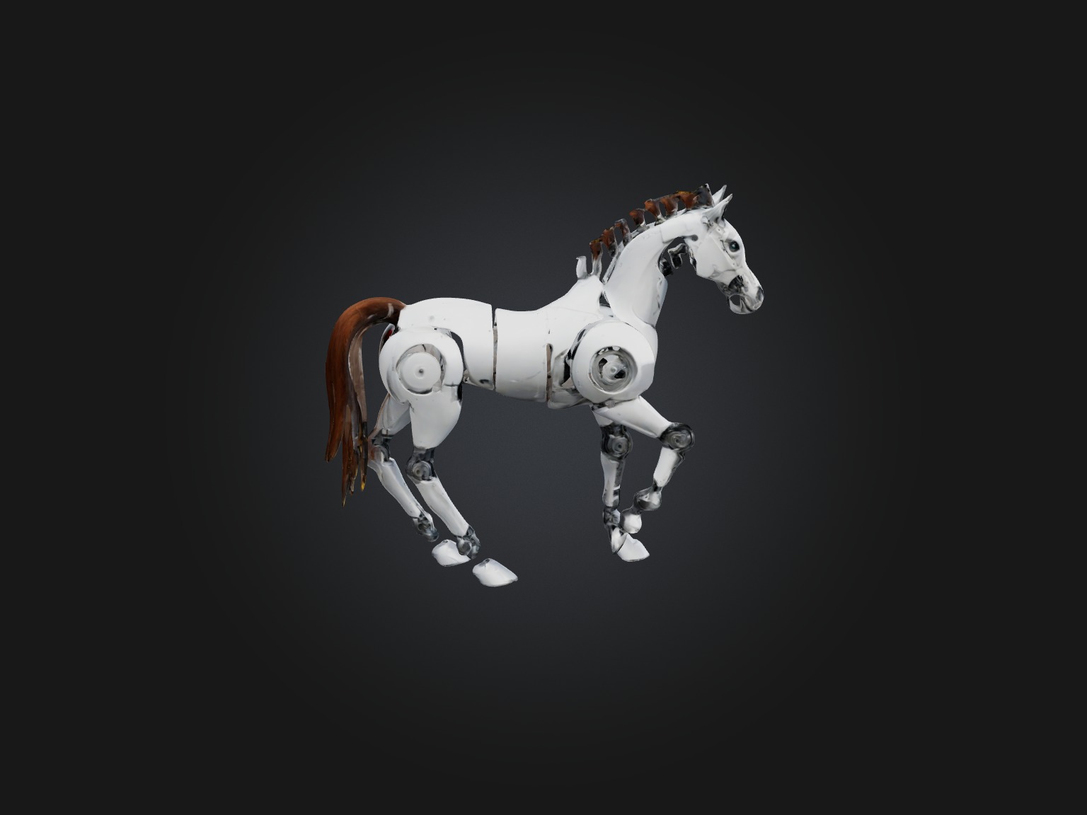 RoboHorse Model Low-poly 3D model_7