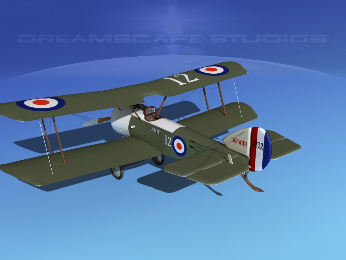 Sopwith Pup Fighter 3D model_7