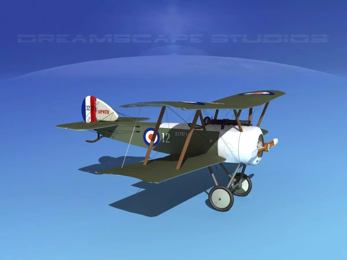 Sopwith Pup Fighter 3D model_0