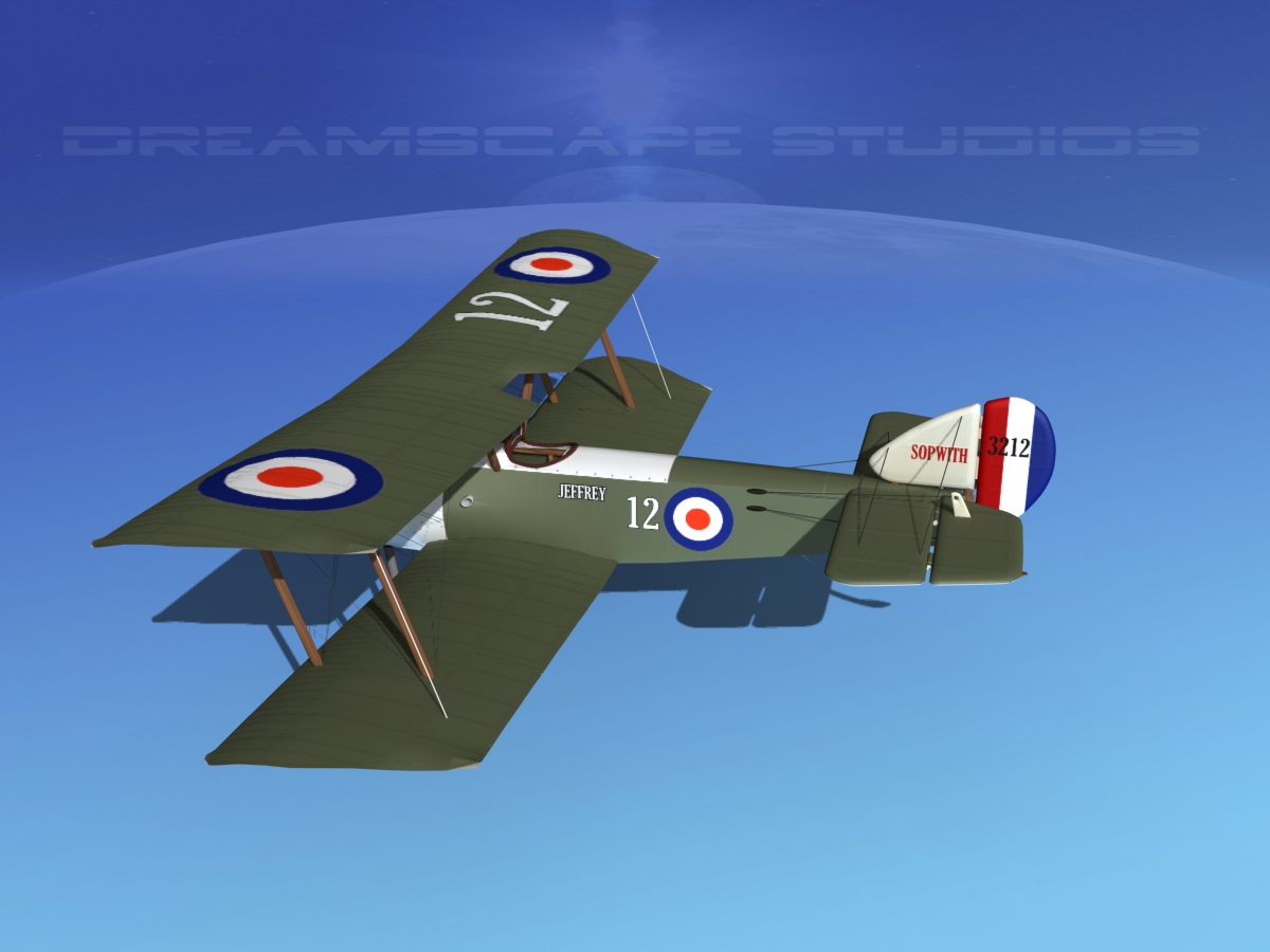 Sopwith Pup Fighter 3D model_8