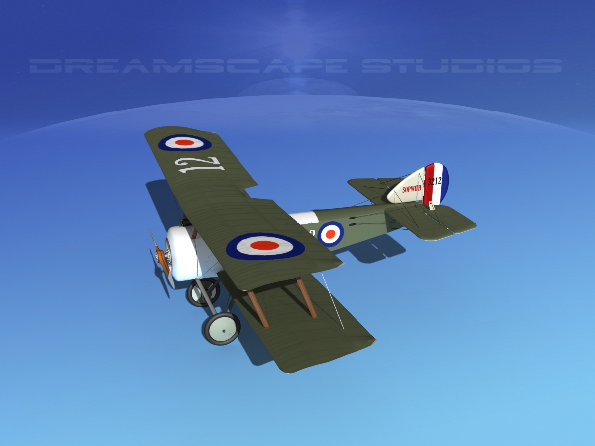 Sopwith Pup Fighter 3D model_9