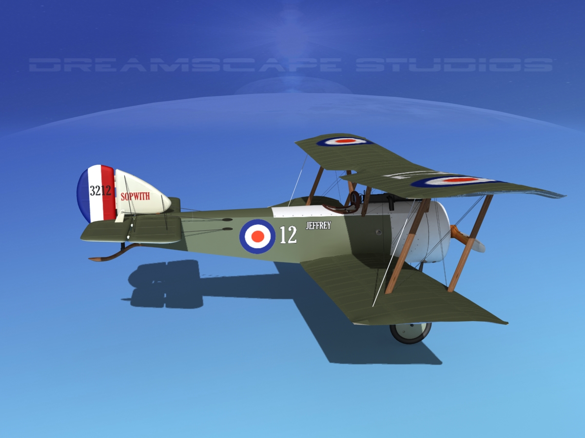 Sopwith Pup Fighter 3D model_4