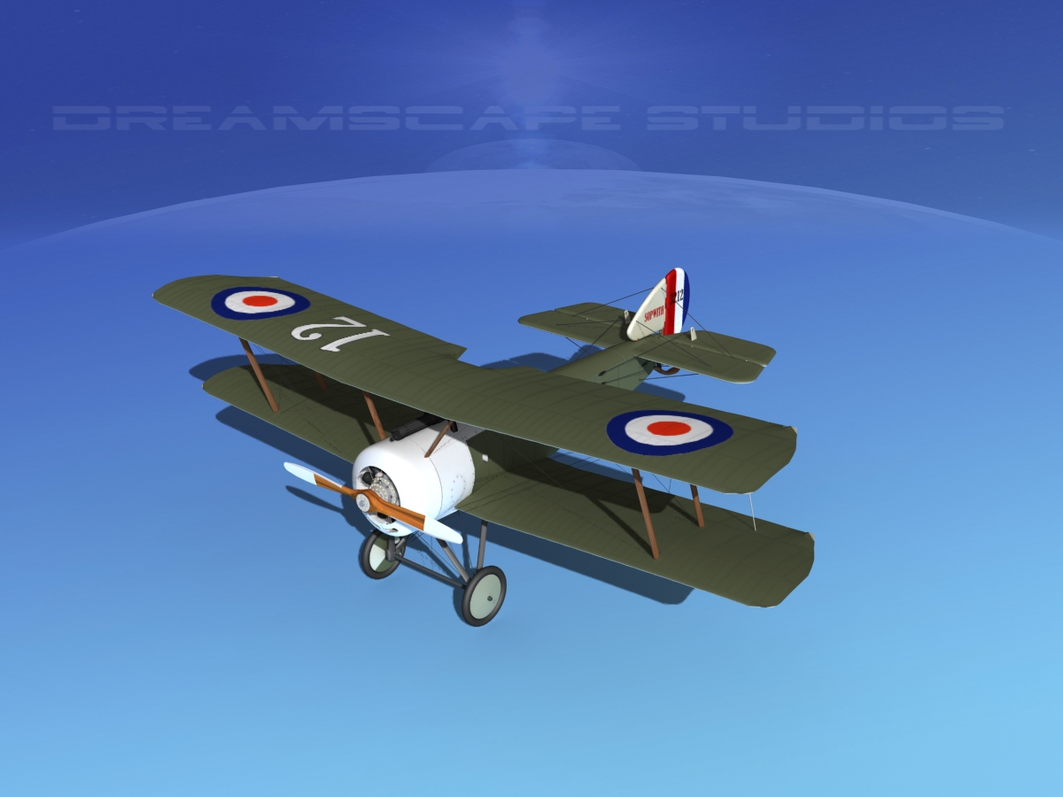 Sopwith Pup Fighter 3D model_10