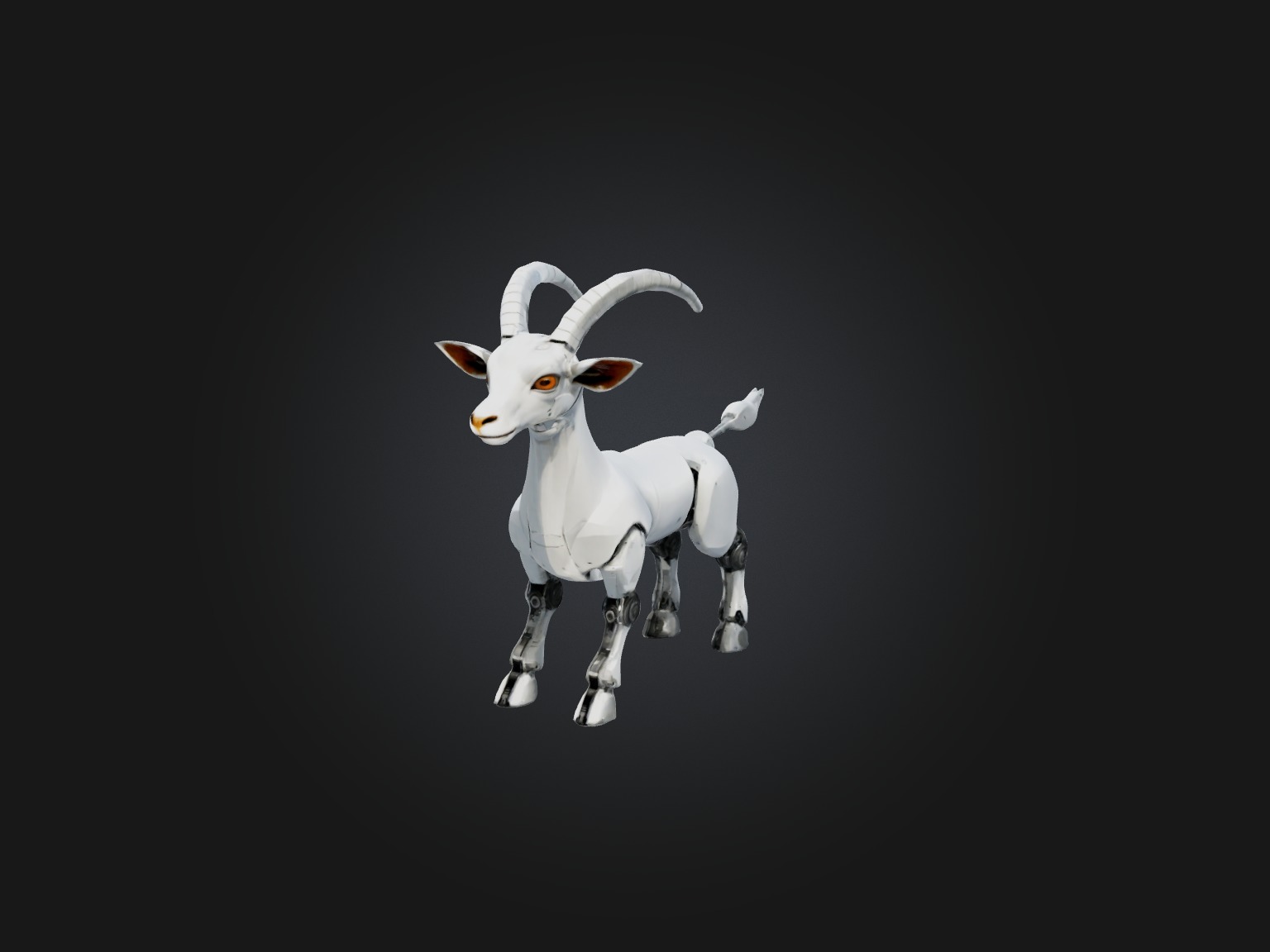 RoboGoat Model Low-poly 3D model_8